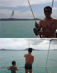 明星爱钓鱼,捕捉休闲与自然的完美融合